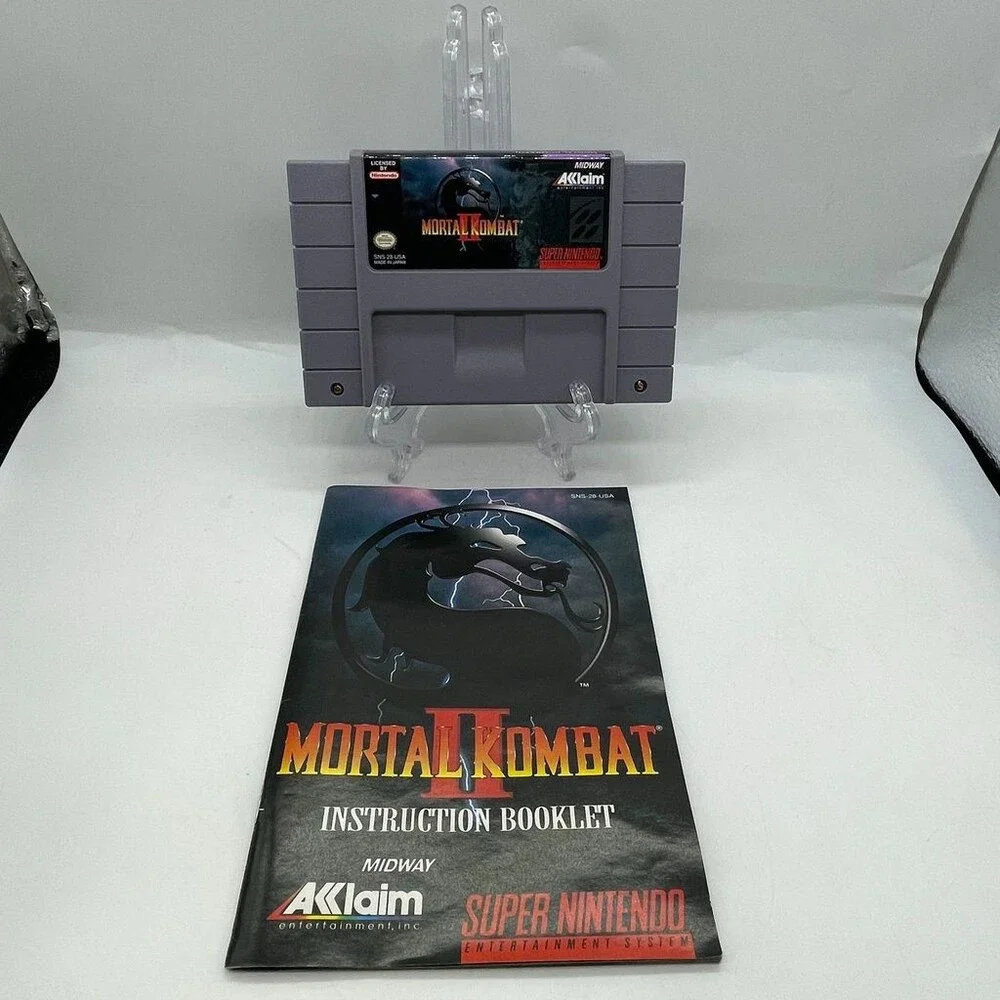 Mortal Kombat II 2 SNES (Super Nintendo, 1994) W/ Manual